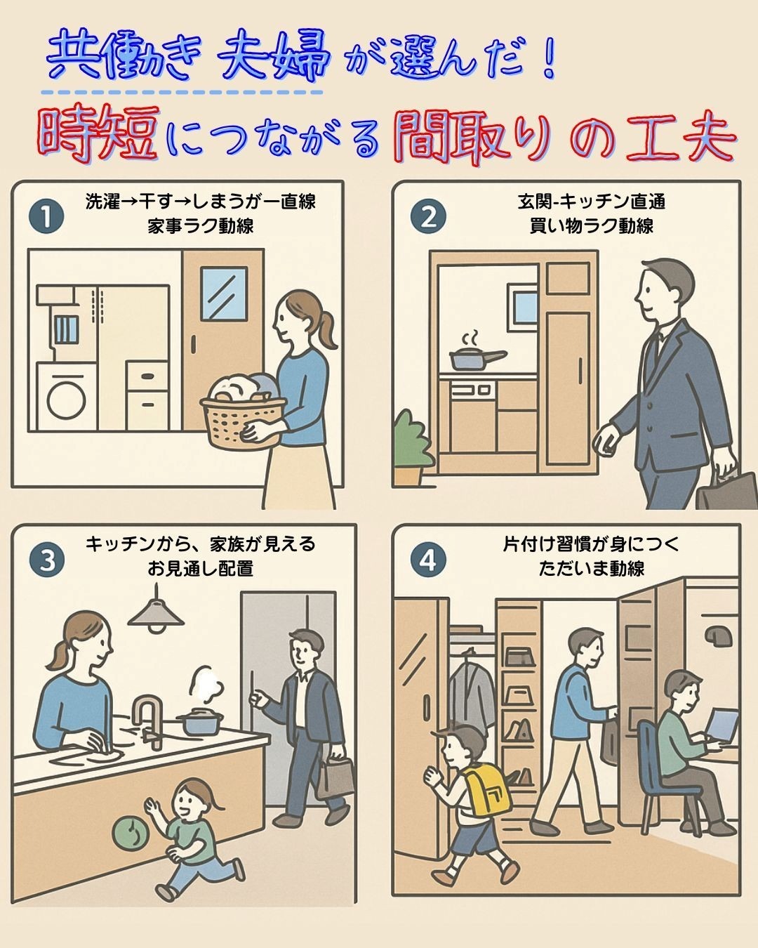 共働きの家づくりについて | ブログ | 新着情報 | 岡山の注文住宅・リフォームなら有限会社 前田住建